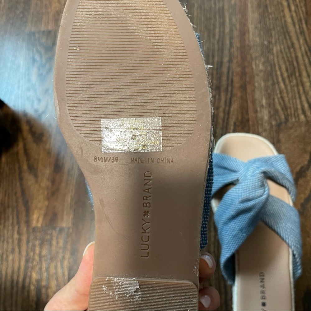 New Lucky brand platform denim sandals - Picture 4 of 6